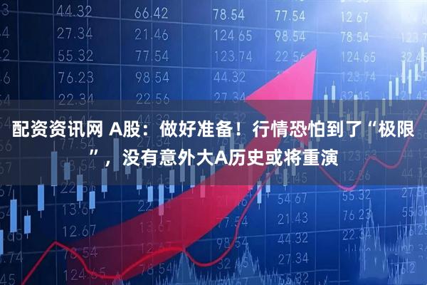 配资资讯网 A股：做好准备！行情恐怕到了“极限”，没有意外大A历史或将重演